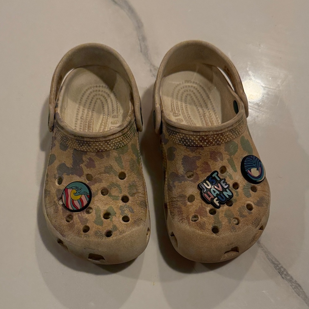 Kids Cheetah Crocs
